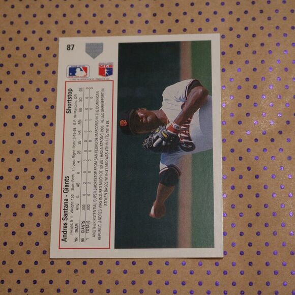 Andres Santana #87 Baseball Card - Picture 2 of 2